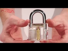 12pcs Ferramentas de serralheiro preto Seleção de bloqueio Conjunto de prática de seleção de bloqueio transparente Ferramentas