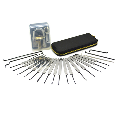 comprar Ferramentas de serralheiro de aço inoxidável 22pcs Auto Lock Pick Set com cadeado prático transparente Fabricação em linha