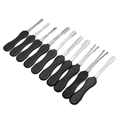 comprar Set de bloqueio automático preto 10pcs Ferramentas de bloqueio duplo lateral Fabricação em linha