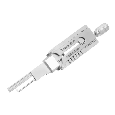 comprar Iseo R6 SS304 Civil Lishi 2in1 Ferramentas de coleta de fechaduras Automóvel Ferramentas de fechador Conjunto de chave elétrica Fabricação em linha
