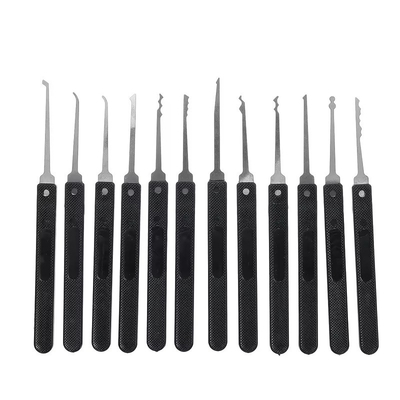 comprar Ferramentas de fechadura para iniciantes Fechadura de prática transparente para fins de aprendizagem,12 Pieces Of Black Locksmith Tools Fabricação em linha