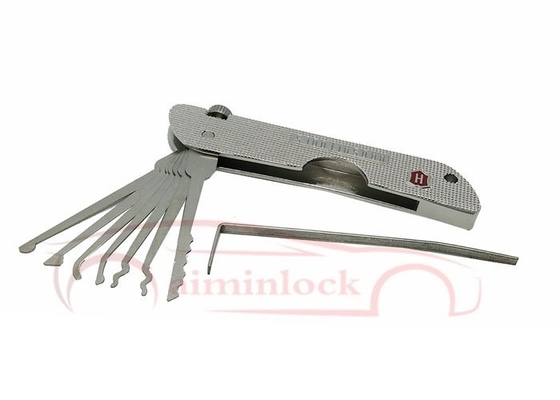 comprar Ferramentas de fechadura de aço inoxidável dobrável 7 em 1 Ferramentas de fechadura (prata) Fabricação em linha